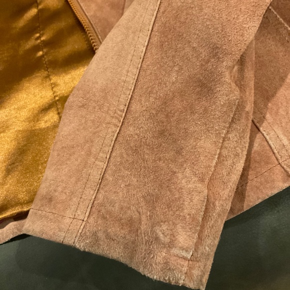 Light Brown Suede Jacket Fully Lined - Picture 9 of 12